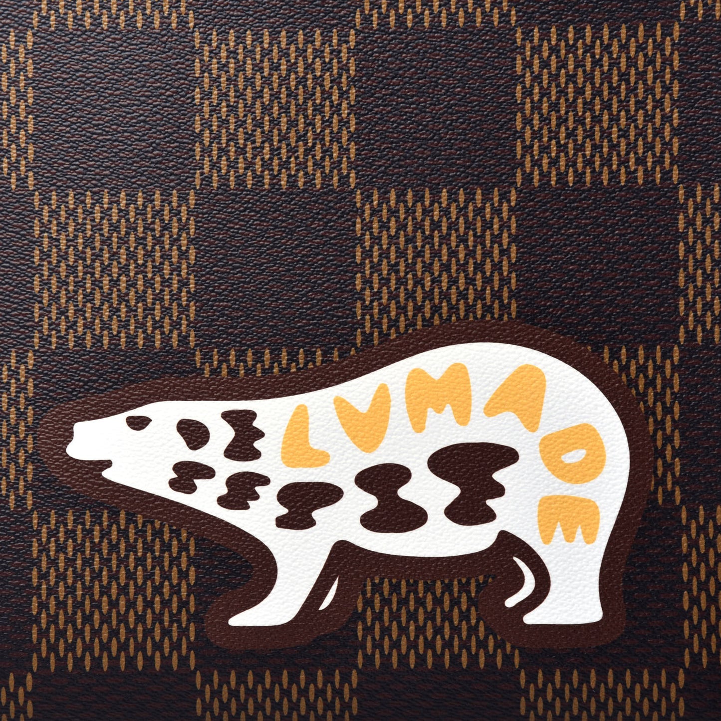 X NIGO Giant Damier Ebene Bear Pochette Jour GM