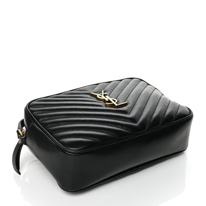 Saint Laurent Calfskin Matelasse Monogram Lou Camera Bag Black 3 of 9