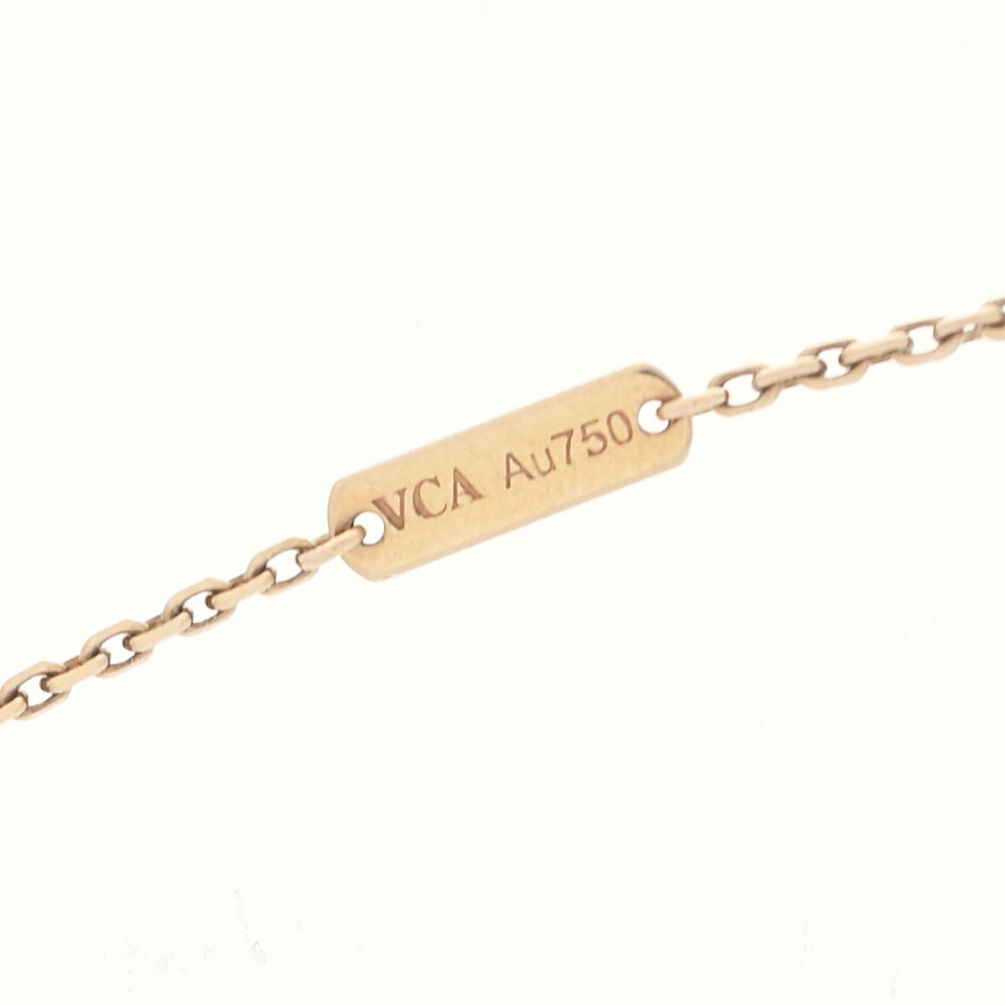 18K Yellow Gold Black Onyx Vintage Alhambra Pendant Necklace