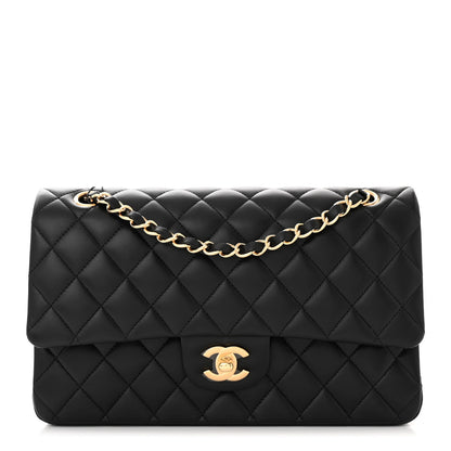 Chanel Lambskin Quilted Medium Double Flap Black 1 of 10