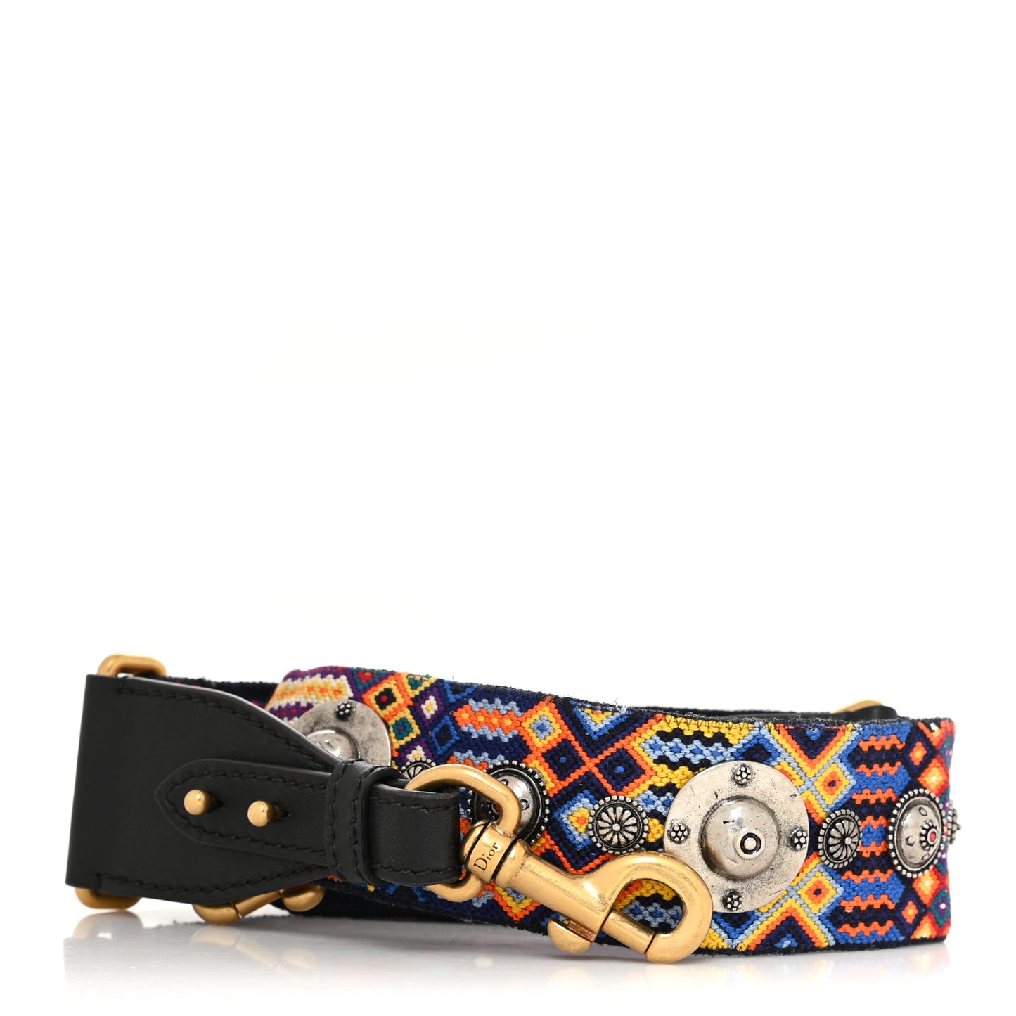 Canvas Embroidered Studded Mexico Shoulder Strap Multicolor