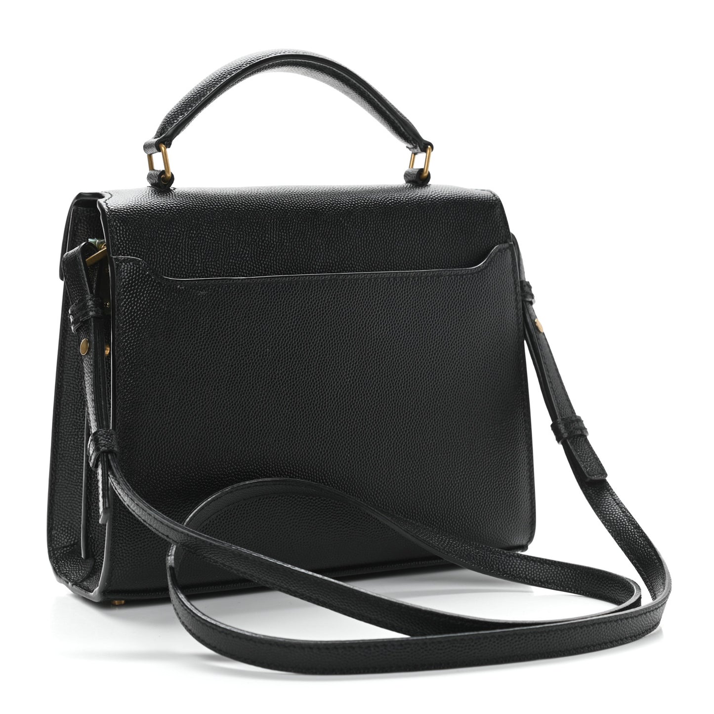 Grain de Poudre Mini Classic Monogram Cassandra Top Handle Black Rouge Legion