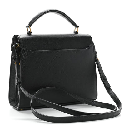 Saint Laurent Grain de Poudre Mini Classic Monogram Cassandra Top Handle Black Rouge Legion 3 of 11