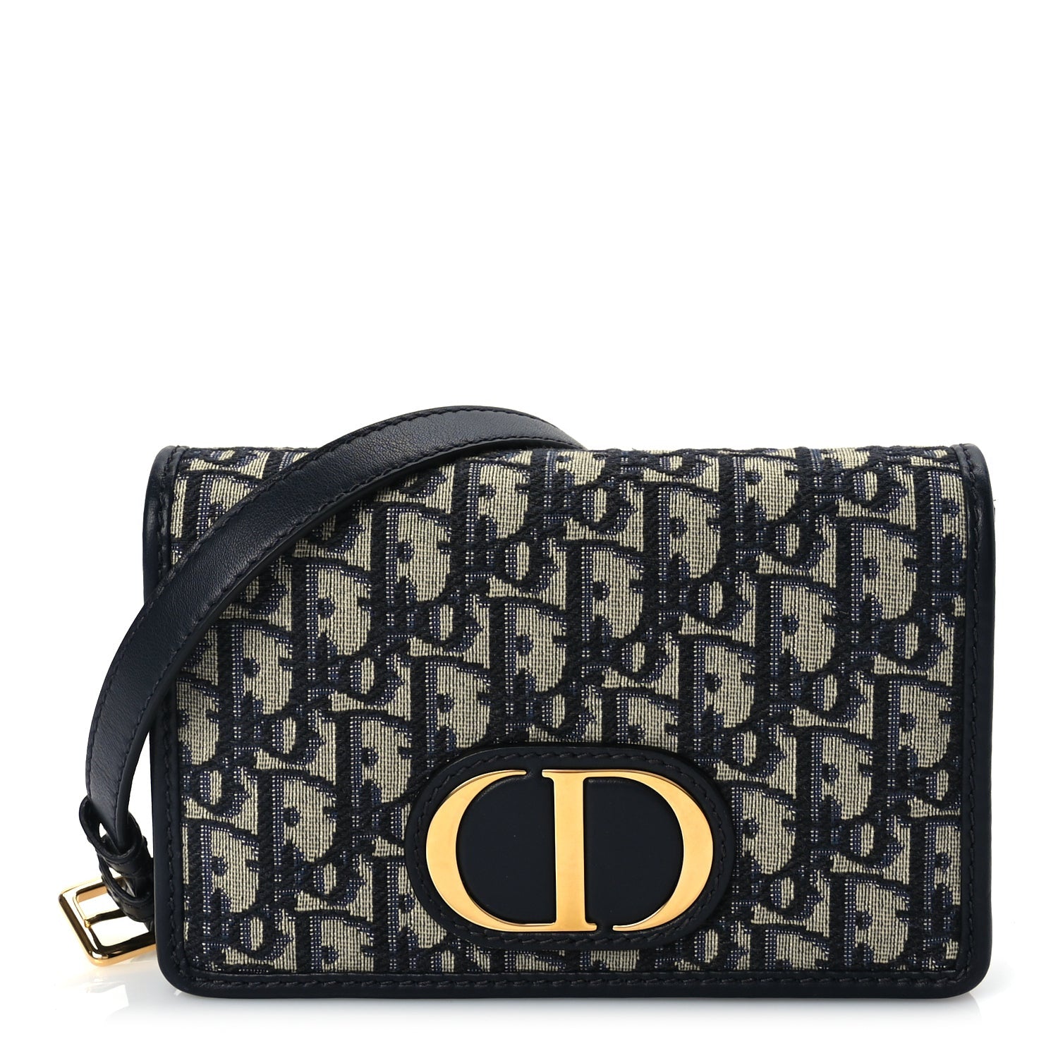 Christian Dior Oblique 30 Montaigne 2-In-1 Pouch Blue 1 of 8
