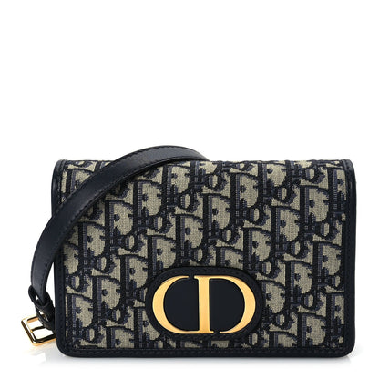 Christian Dior Oblique 30 Montaigne 2-In-1 Pouch Blue 1 of 8