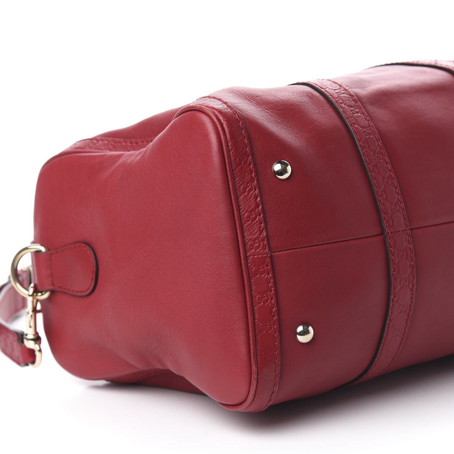 Calfskin Microguccissima Trim Medium Boston Raspberry Red