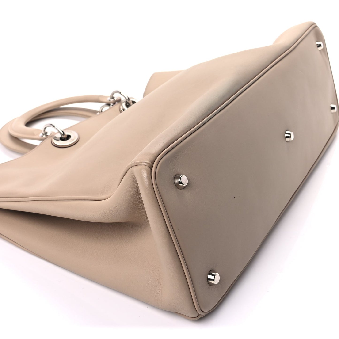 Smooth Calfskin Large Diorissimo Tote Beige Fuchsia