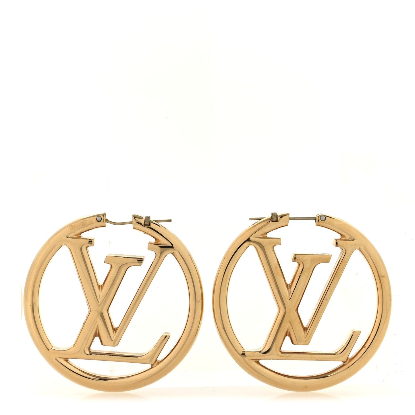 Metal Louise Hoop Earrings Gold