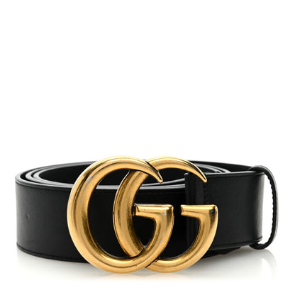Gucci Textured Dollar Calfskin Double G 40mm Belt 100 40 Black 1 of 4