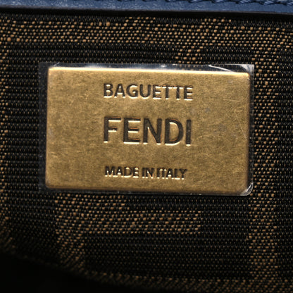 Fendi Shearling FF Midi Chain Baguette Mirto 6 of 10