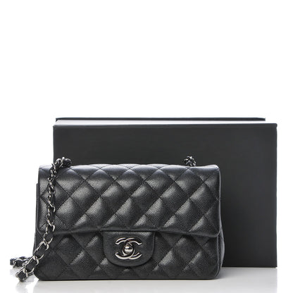 Chanel Iridescent Caviar Quilted Mini Rectangular Flap Black 8 of 8