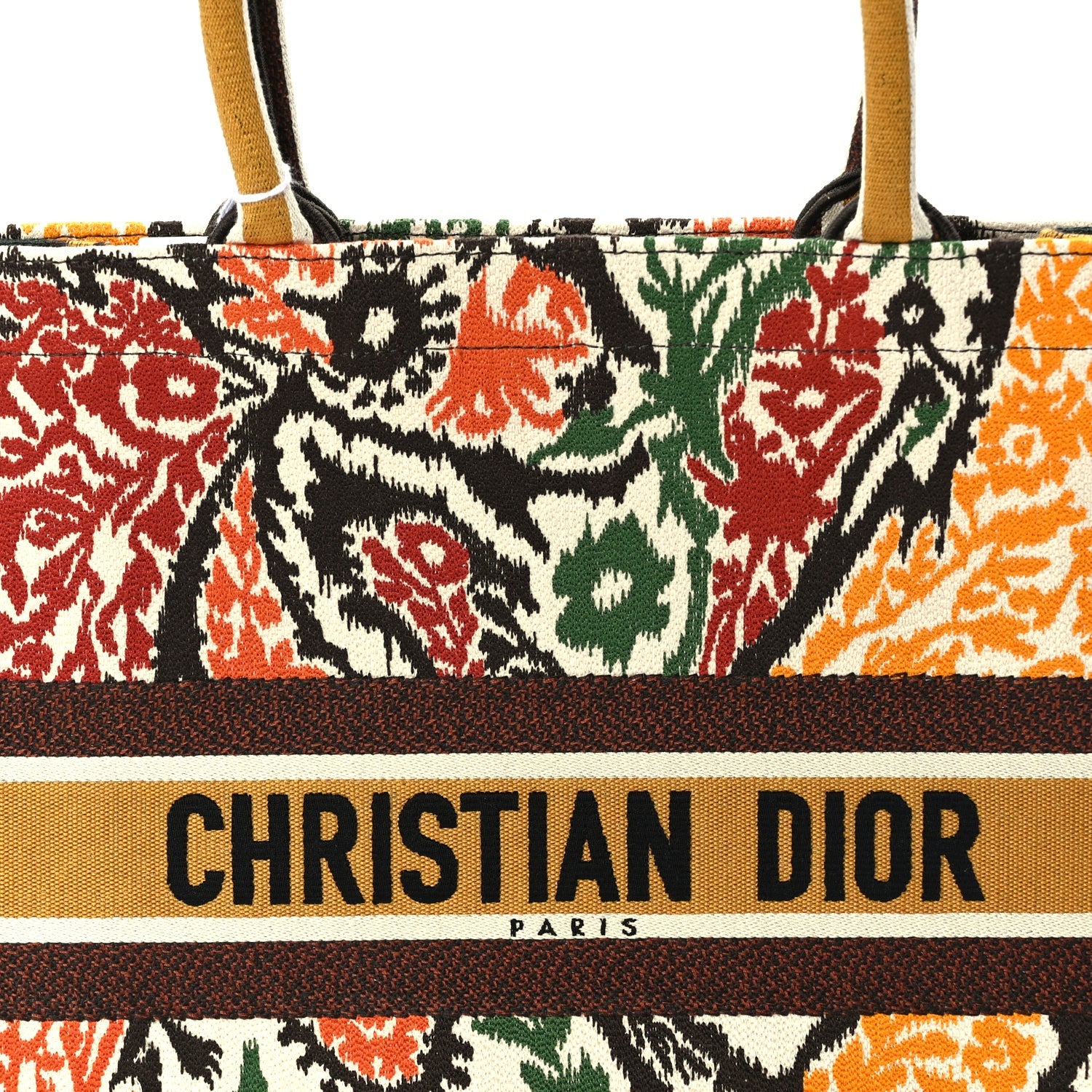 Christian Dior Canvas Embroidered Large Paisley Book Tote Multicolor 6 of 8