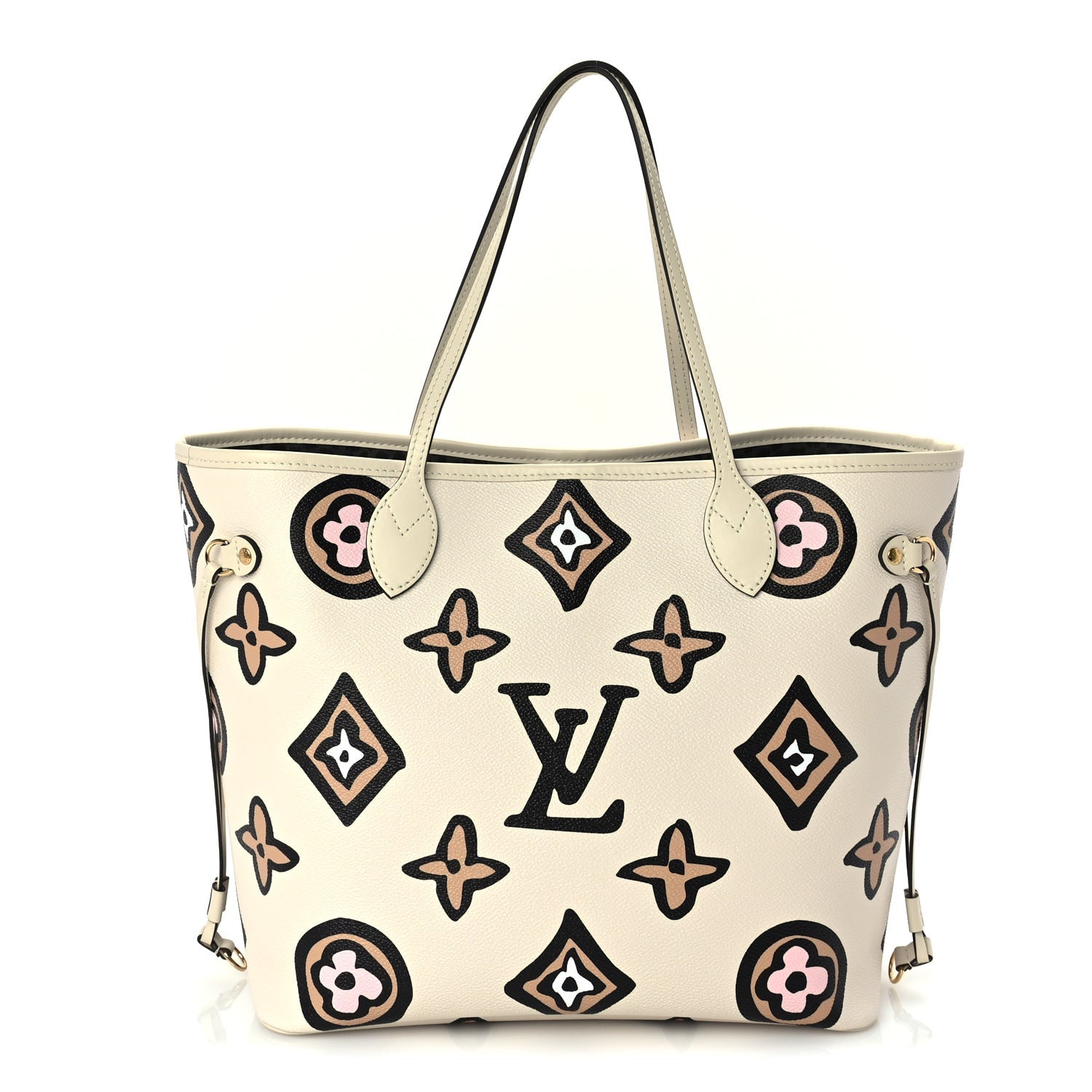 Louis Vuitton Monogram Giant Wild at Heart Neverfull MM  Creme 2 of 9