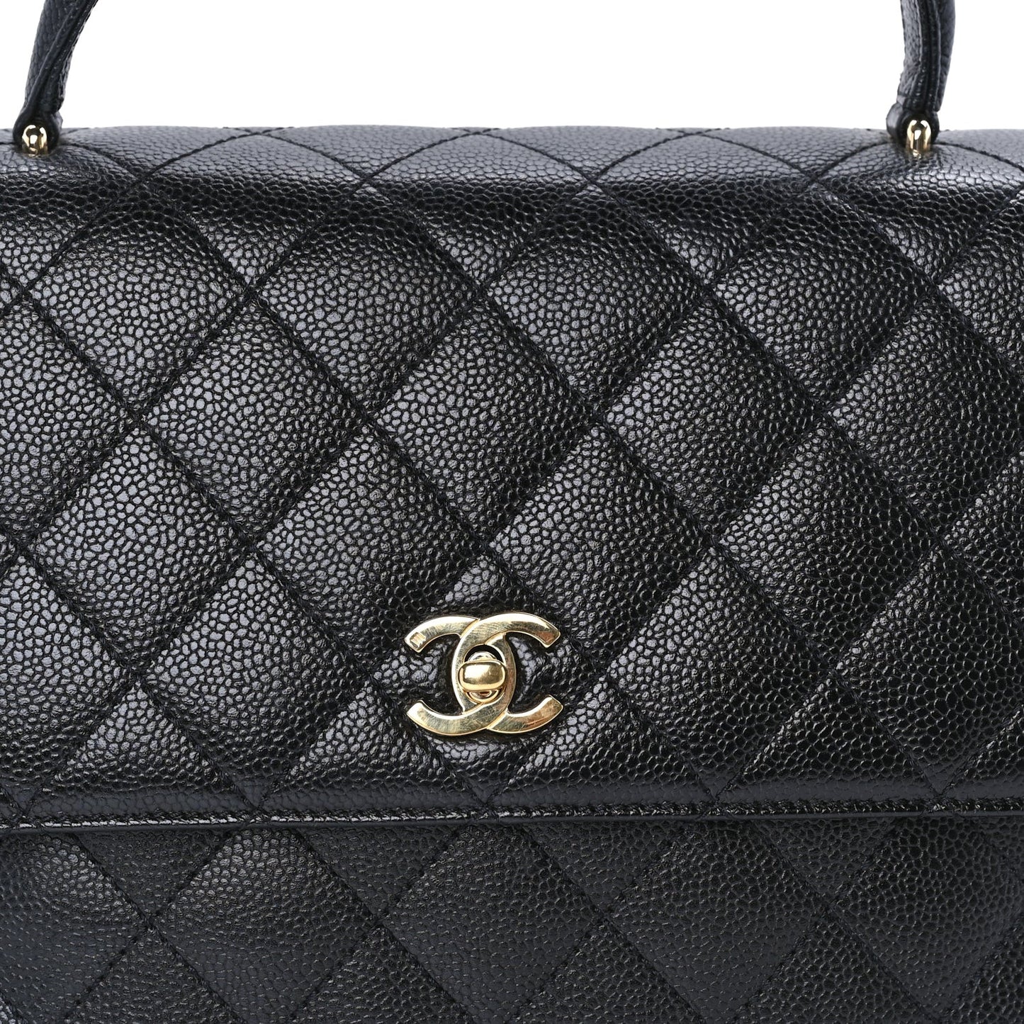 Caviar Quilted Jumbo Kelly Flap  Black