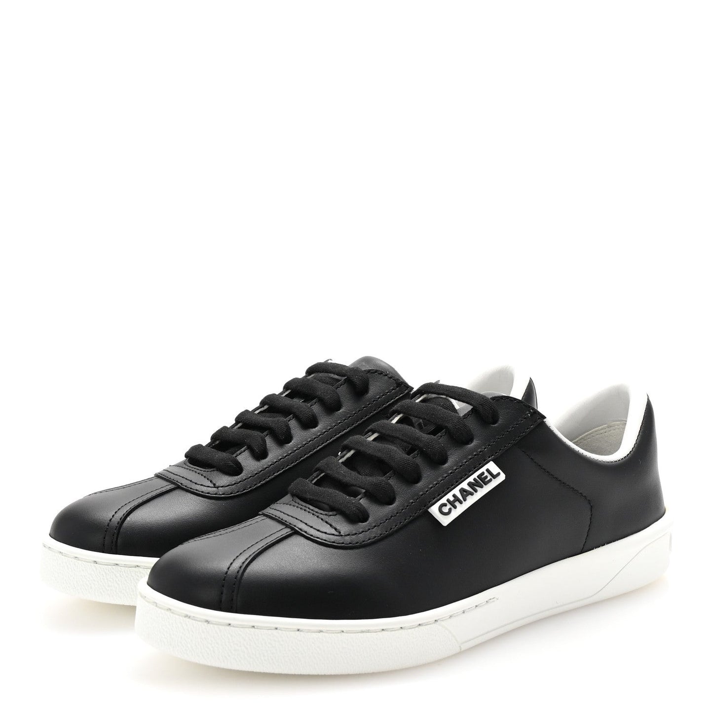 Calfskin CC Uniform Womens Sneakers 37 Black