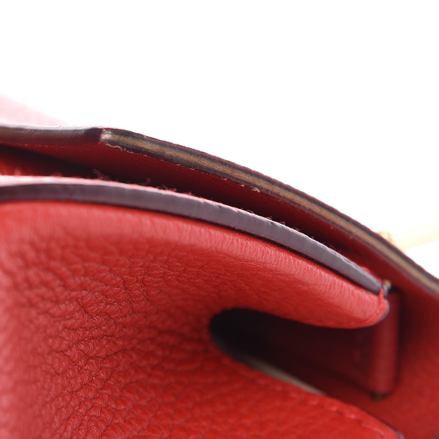 Grained Lambskin Drew Shoulder Bag Plaid Red