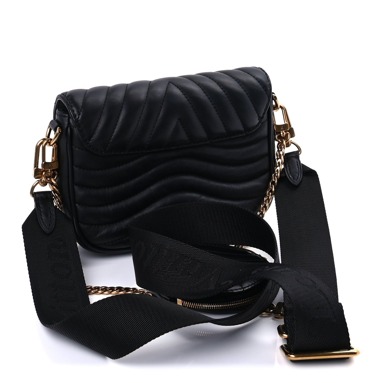 Louis Vuitton Calfskin New Wave Multi Pochette Black 2 of 8