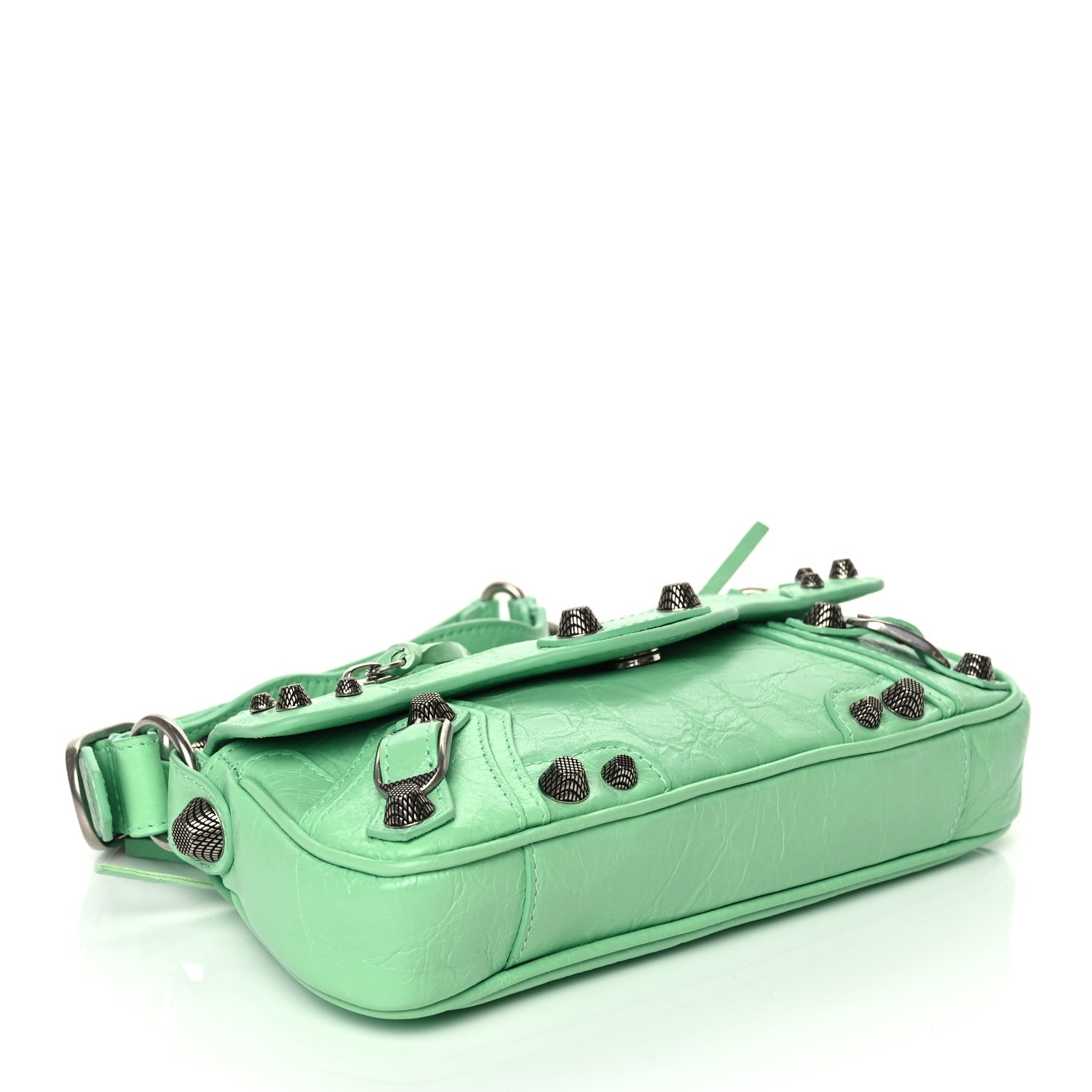 Balenciaga Agneau Arena Le Cagole Sling Bag XS Green 3 of 9