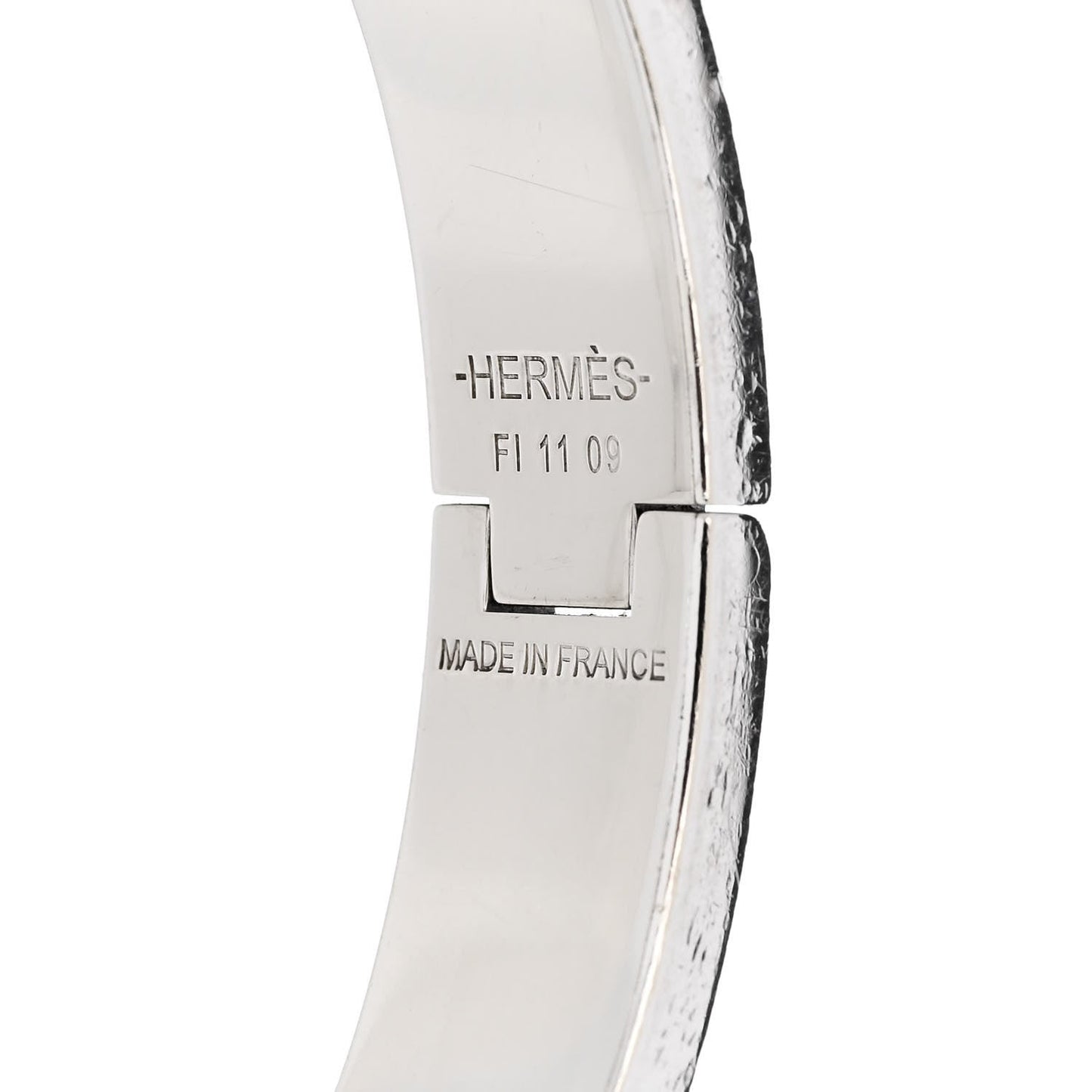 Enamel Narrow Clic Clac H Bracelet PM White