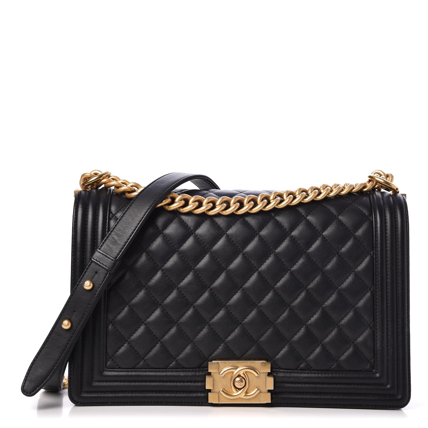 Chanel Calfskin Quilted New Medium Boy Flap Black 1 of 13