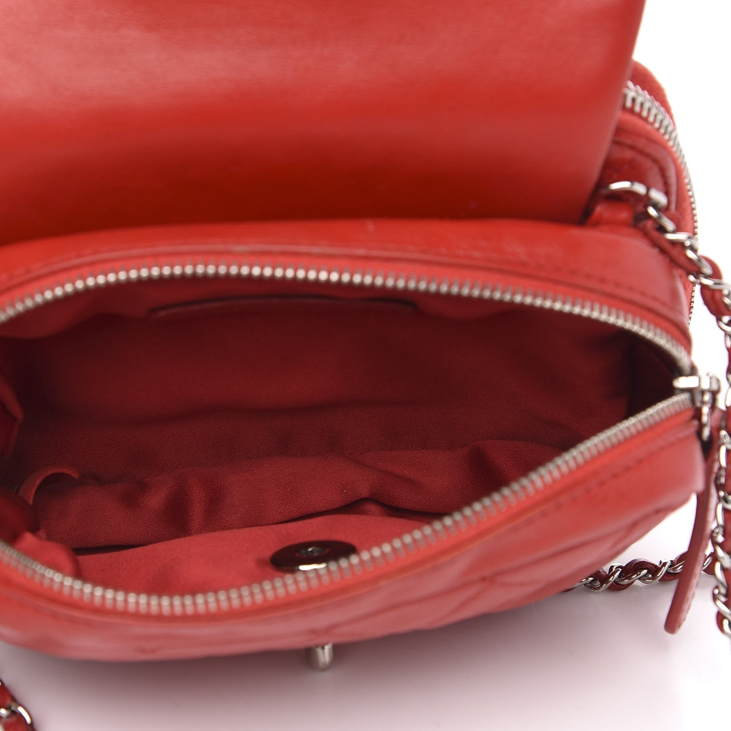 Chanel Lambskin Quilted WOC Mini Flap Red 5 of 16