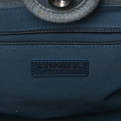 Chanel Denim Small Deauville Tote Light Blue 6 of 7