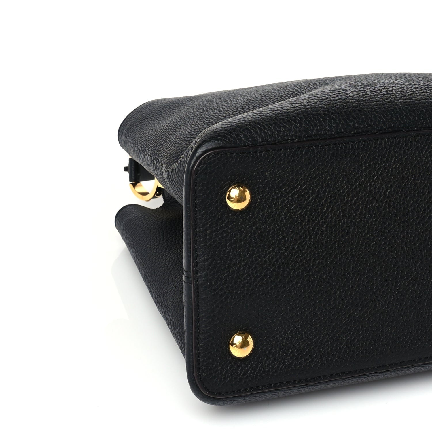Louis Vuitton Taurillon Capucines MM  Black Fuchsia 7 of 8