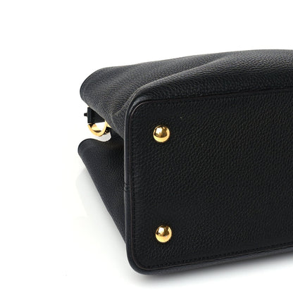 Louis Vuitton Taurillon Capucines MM  Black Fuchsia 7 of 8