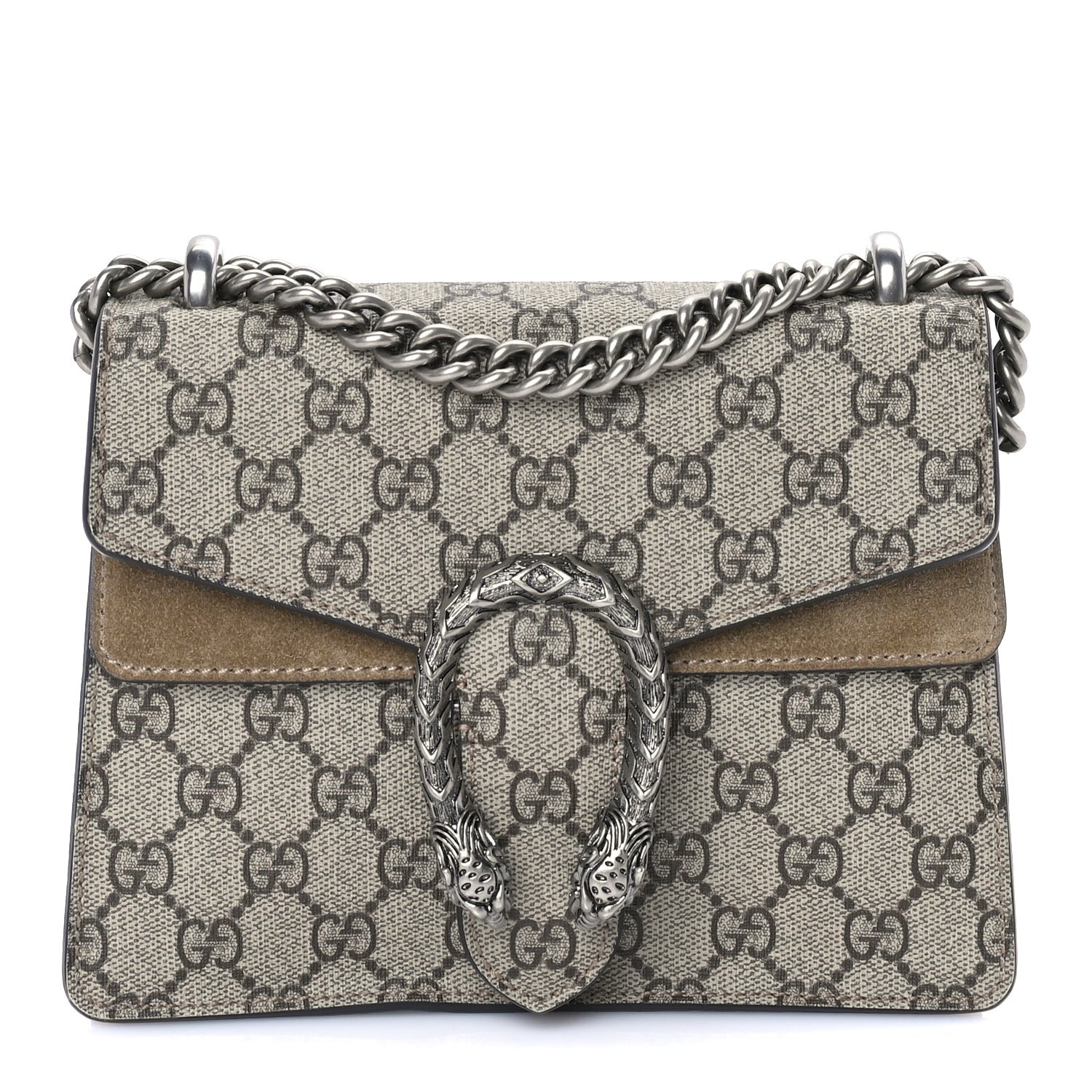 Gucci GG Supreme Monogram Mini Dionysus Shoulder Bag  Taupe 1 of 7