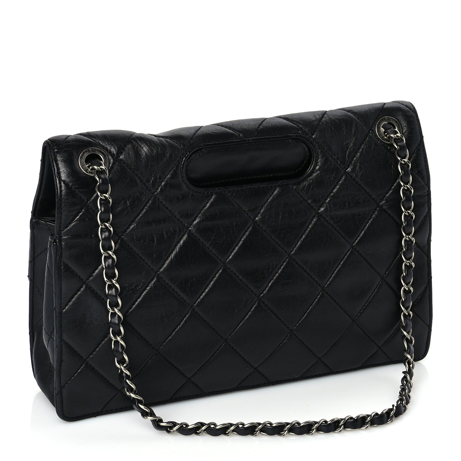 Chanel Washed Lambskin Jumbo Take Away Flap Black 2 of 9