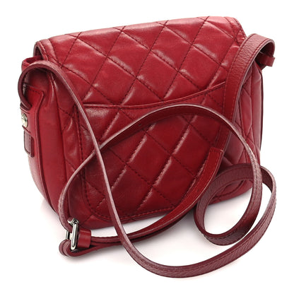 Chanel Lambskin Quilted Messenger Bag Red 2 of 9
