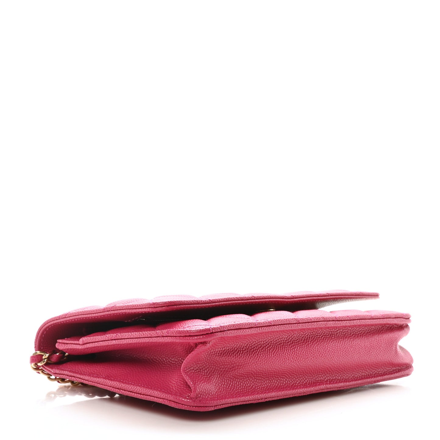 Caviar Quilted Wallet On Chain WOC Fuchsia