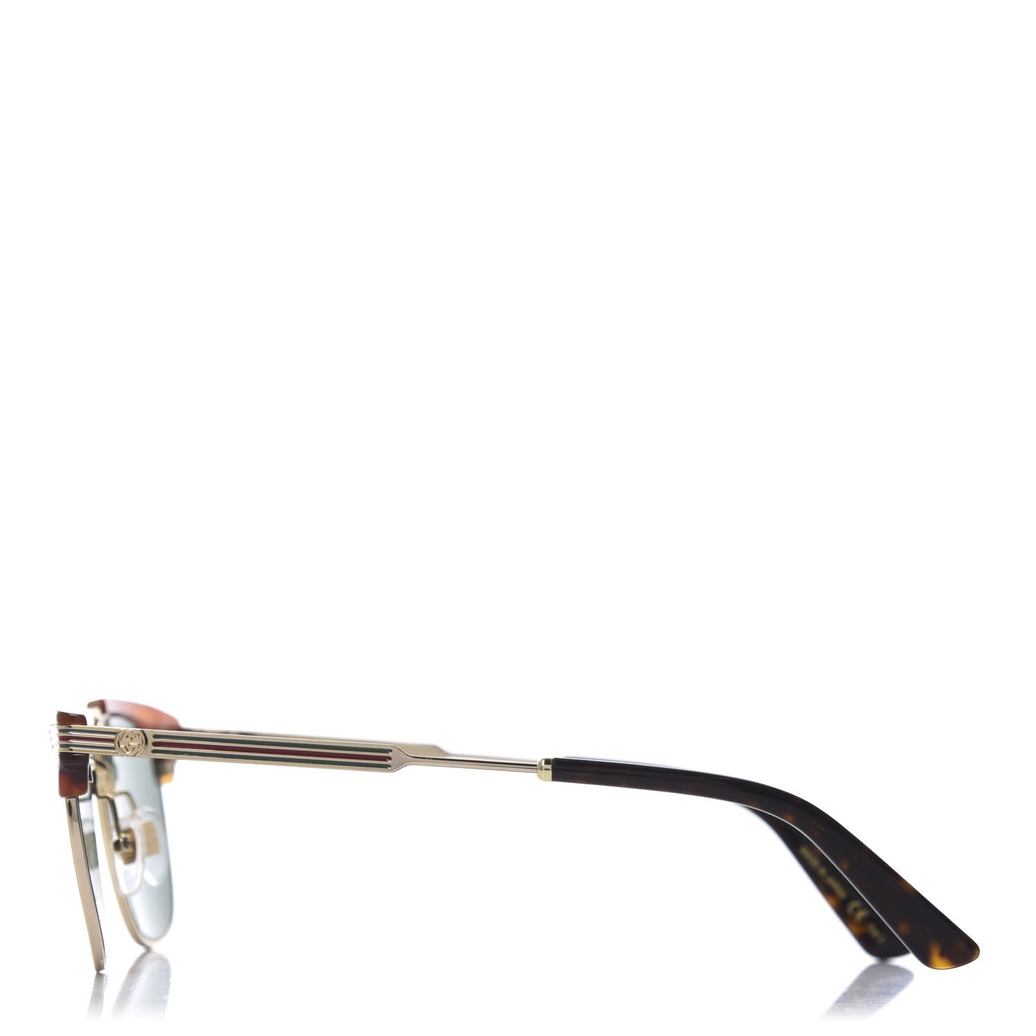 Gucci Acetate Square Frame Web Sunglasses GG0287S Light Tortoise 2 of 8