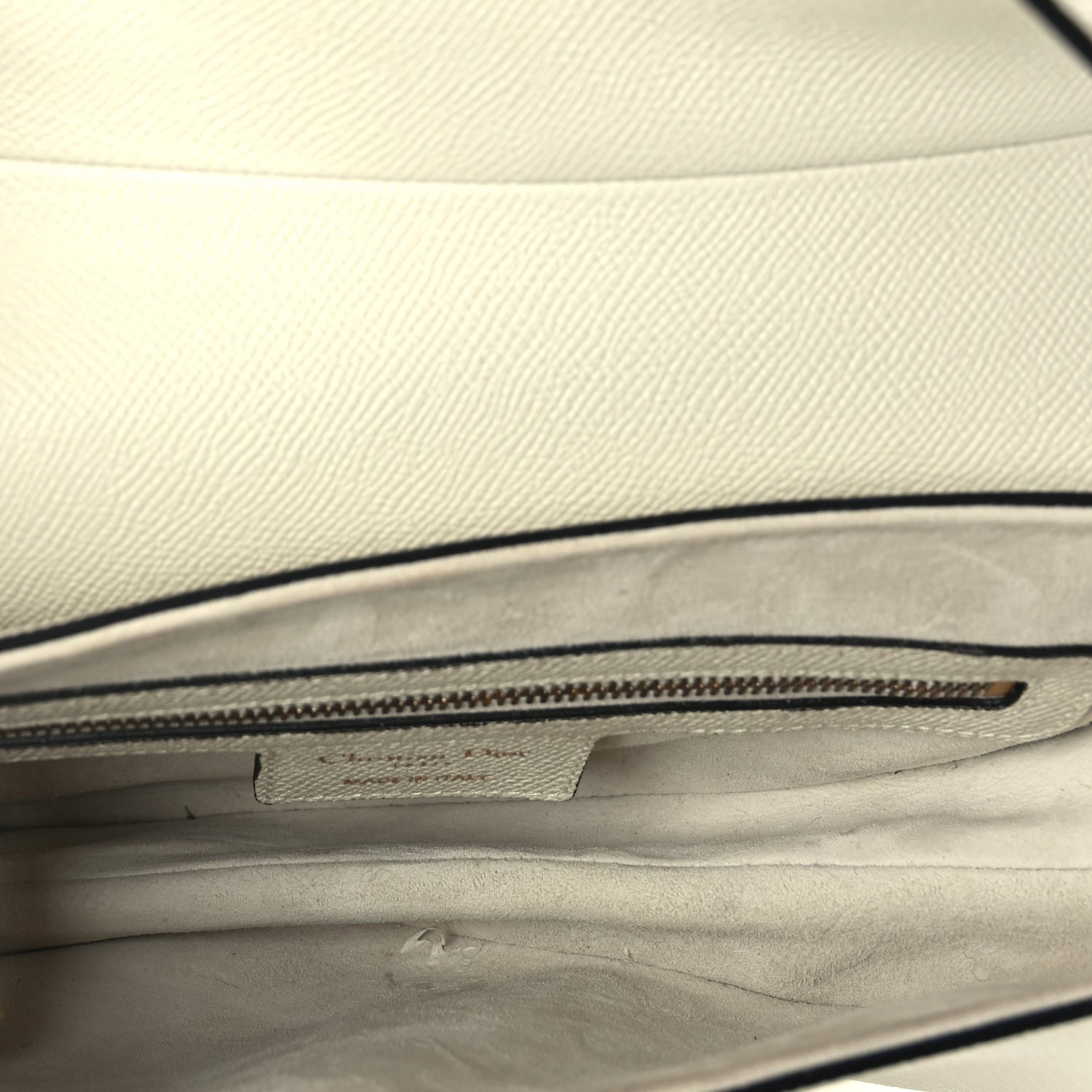 Christian Dior Grained Calfskin Saddle Bag With Strap Latte 4 of 8