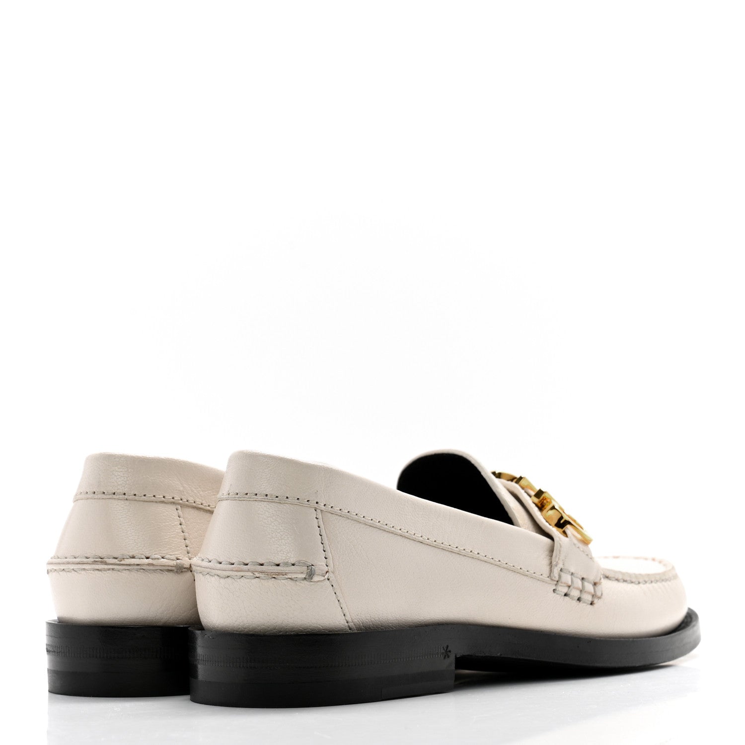 Gucci Goatskin Womens Logo 15mm Loafers 35.5 Mystic White 4 of 11