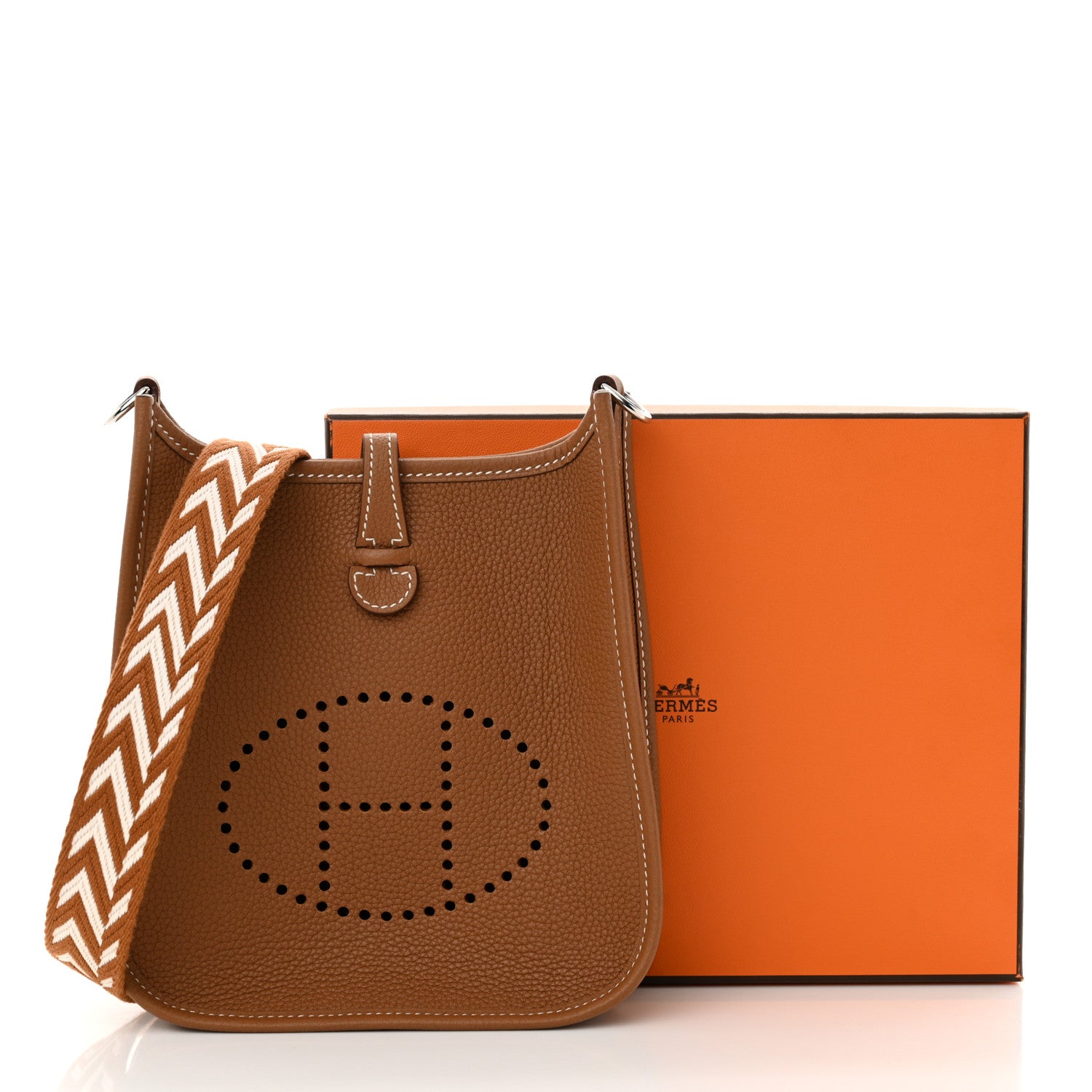 Hermes Taurillon Maurice Amazone Evelyne TPM Gold White 11 of 11