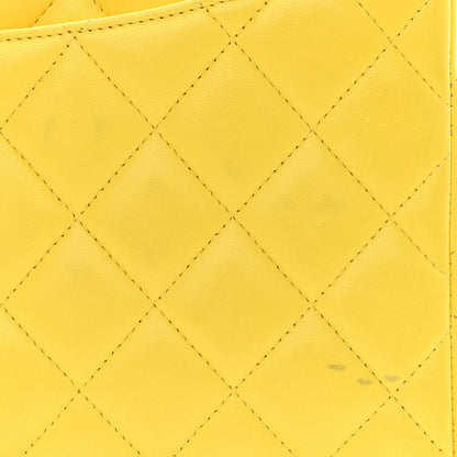 Chanel Lambskin Quilted Clutch with Chain Flap Yellow 11 of 11