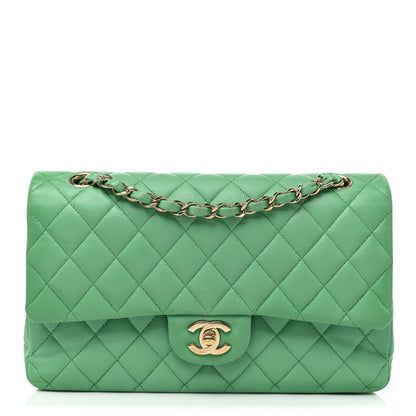 Chanel Caviar Quilted Medium Double Flap Green 1 of 7