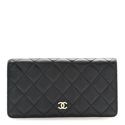 Chanel Lambskin Quilted Yen Wallet Black 1 of 7