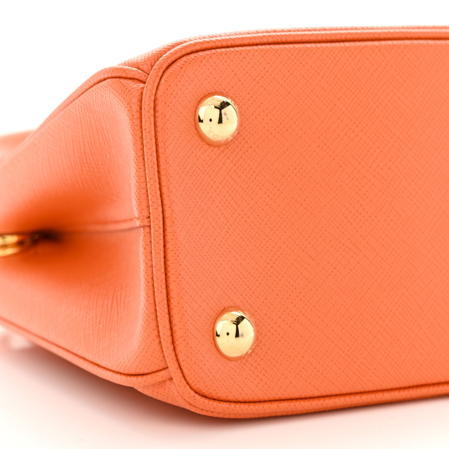 Prada Saffiano Lux Mini Galleria Double Zip Tote Arancio 8 of 9