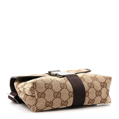 Gucci GG Monogram Buckle Belt Bag Dark Brown 4 of 10