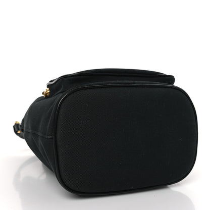 Prada Jacquard Logo Mini Bucket Crossbody Bag Black 5 of 9