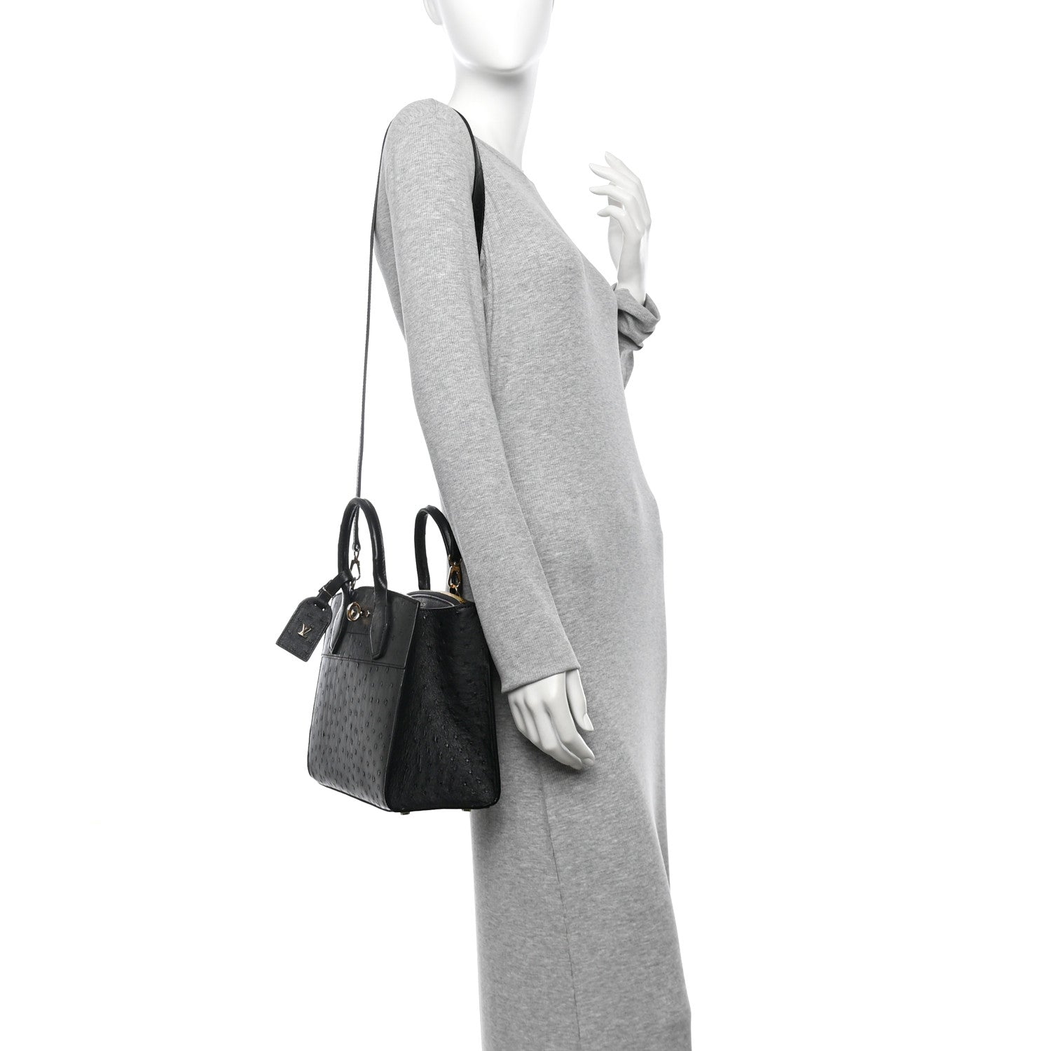 Louis Vuitton Ostrich City Steamer PM Black 2 of 12