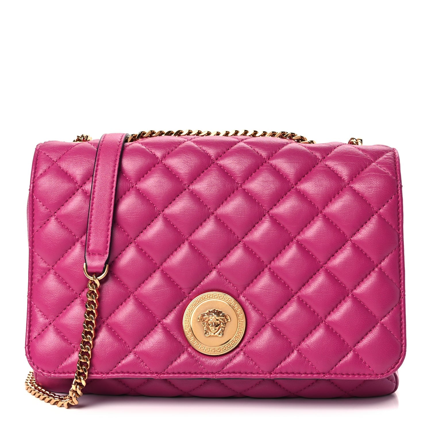 Versace Nappa Quilted Medusa Chain Crossbody Pink 1 of 8