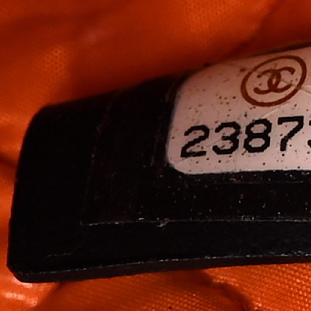 Chanel Denim Medium Deauville Cosmetic Pouch Blue Orange 7 of 10