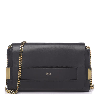 Chloe Lambskin Medium Elle Chain Clutch Black 1 of 13