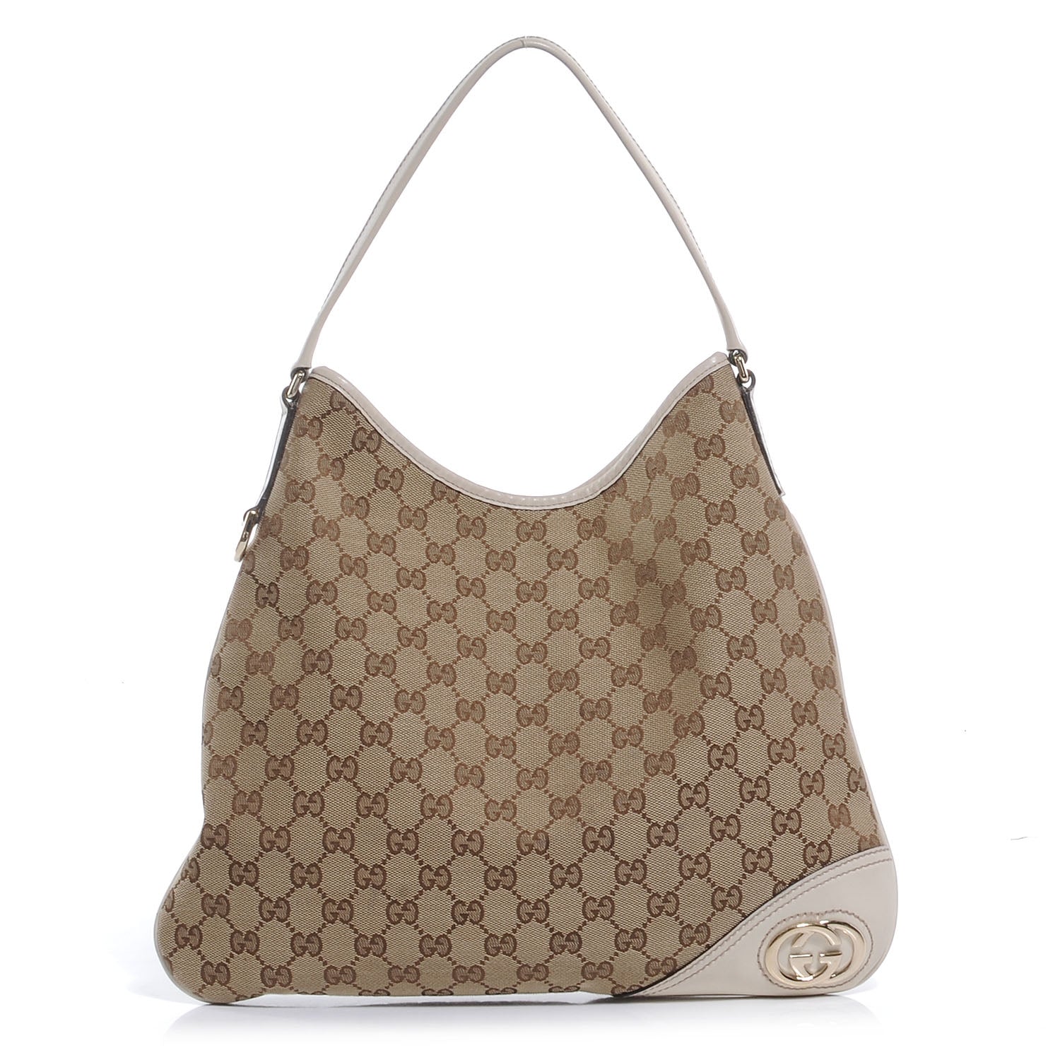 Gucci Monogram Medium New Britt Hobo Off White 1 of 8