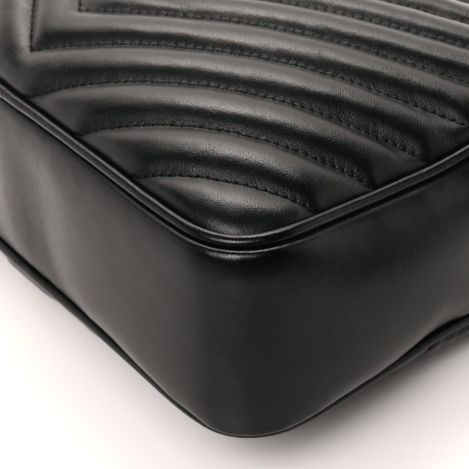 Saint Laurent Calfskin Matelasse Monogram Lou Camera Bag  Black 8 of 8