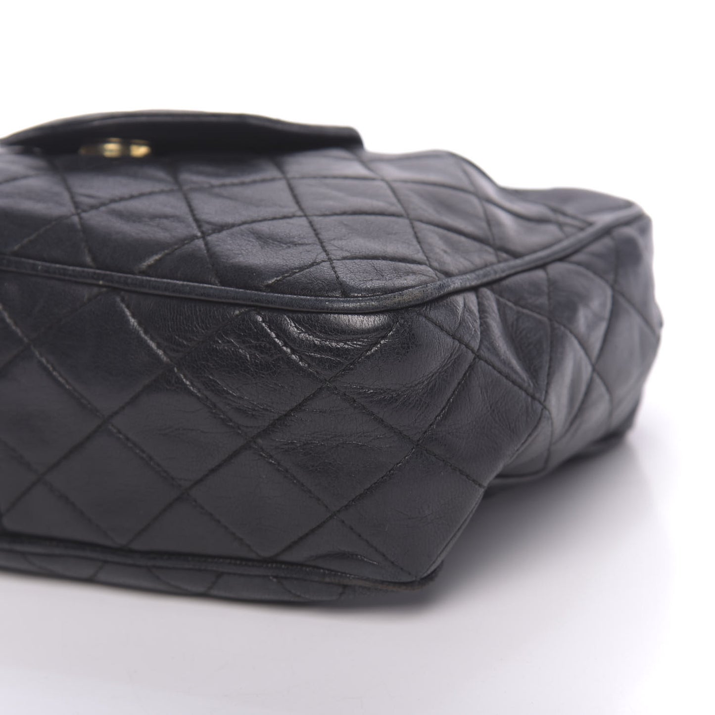 Lambskin Quilted CC Tassel Camera Bag Navy Blue