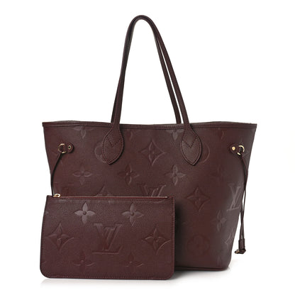 Louis Vuitton Empreinte Monogram Giant Neverfull MM Wine 1 of 9